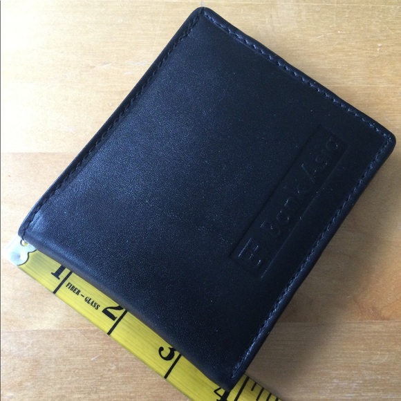 Black Leather wallet with logo - Picture 6 of 6